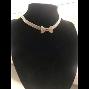 Bow tie choker necklace